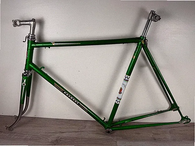 1975 Peugeot Touring Road Bike Frame 60cm XX-Large Lugged Steel French made