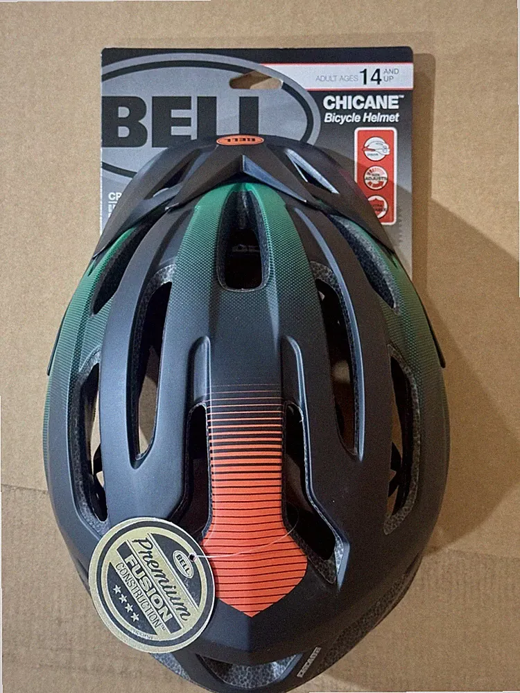 BELL Chicane Adult Bicycle Helmet, Green, Adult for Age 14+ Adjustable 54-61 cm