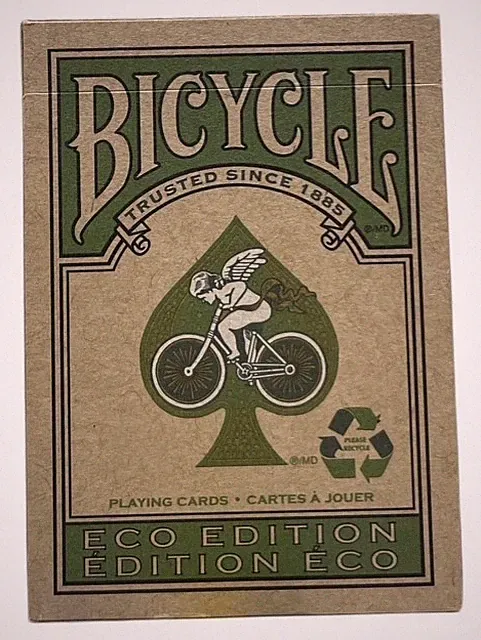 Bicycle Eco Edition Playing Cards Green Single Deck by Bicycle Recycled Paper