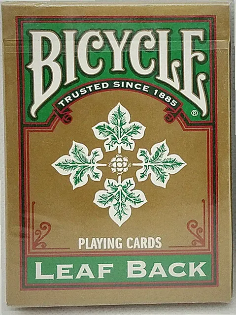 Bicycle Green & Gold Leaf Back Playing Cards 1-Deck New