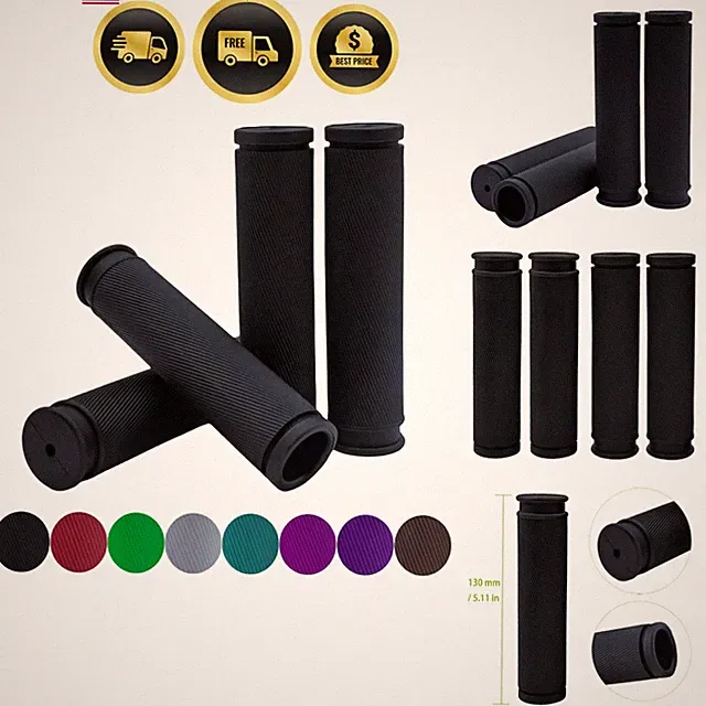 Bike Handlebar Grips 2 Pairs Comfortable Anti-Slip Rubber Mountain Bicycle Ha...