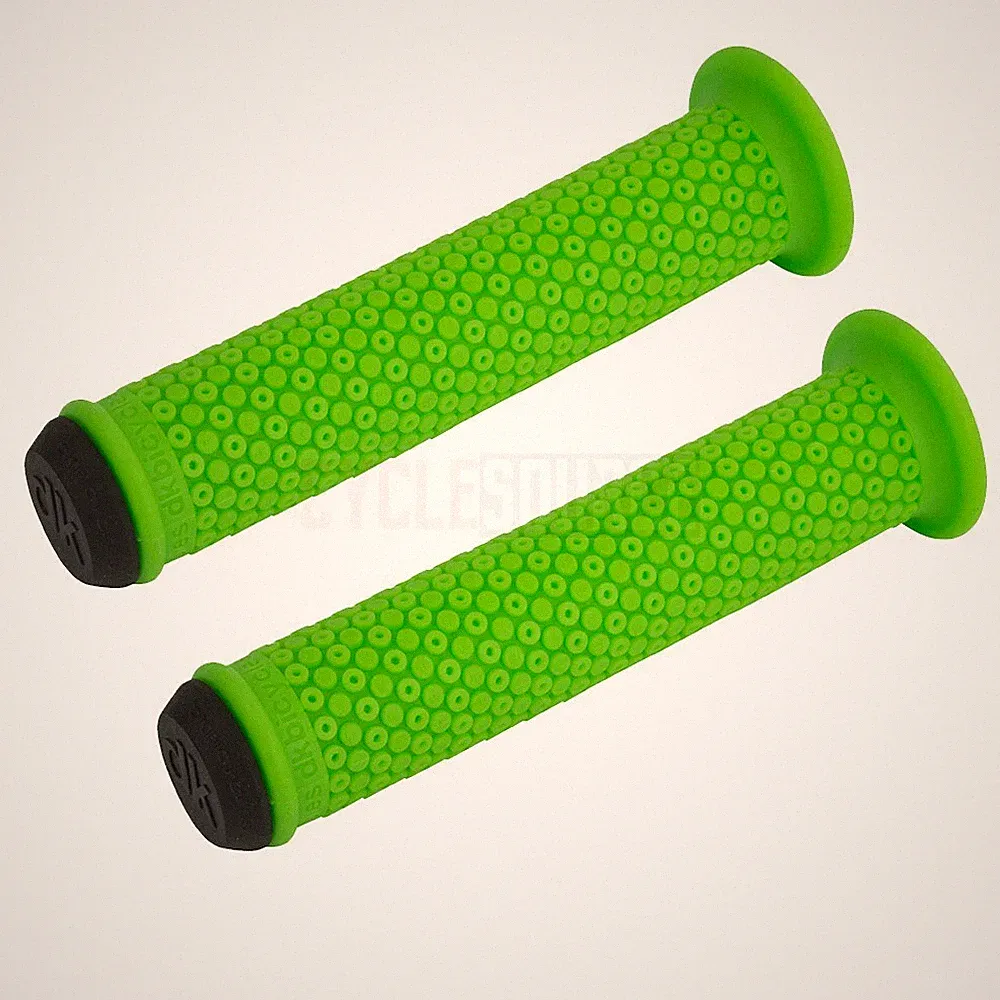 DK BMX Bicycle Grips 150mm LongNeck Plugs Black Green Purple Red Bicycles