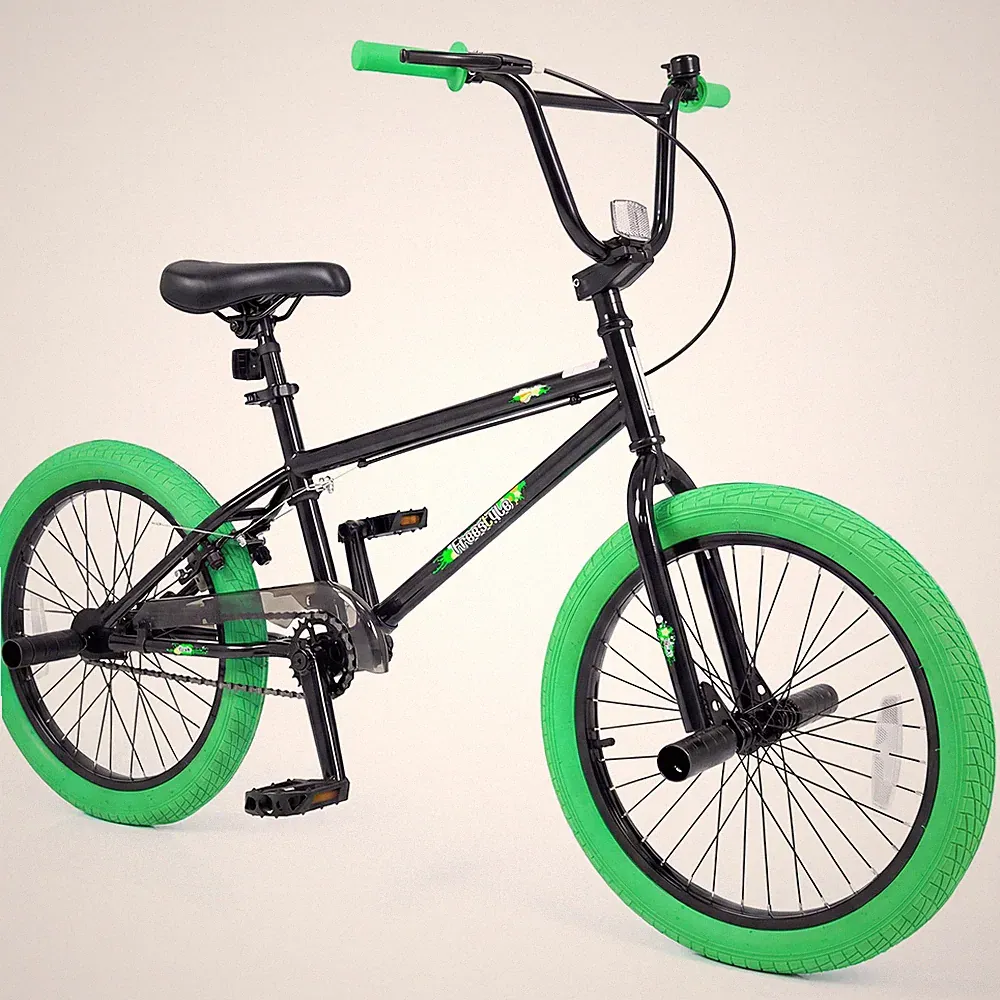 Freestyle BMX Bike, 20” Trick Bicycle w/ 360 Degree Steering, Adjustable Seat