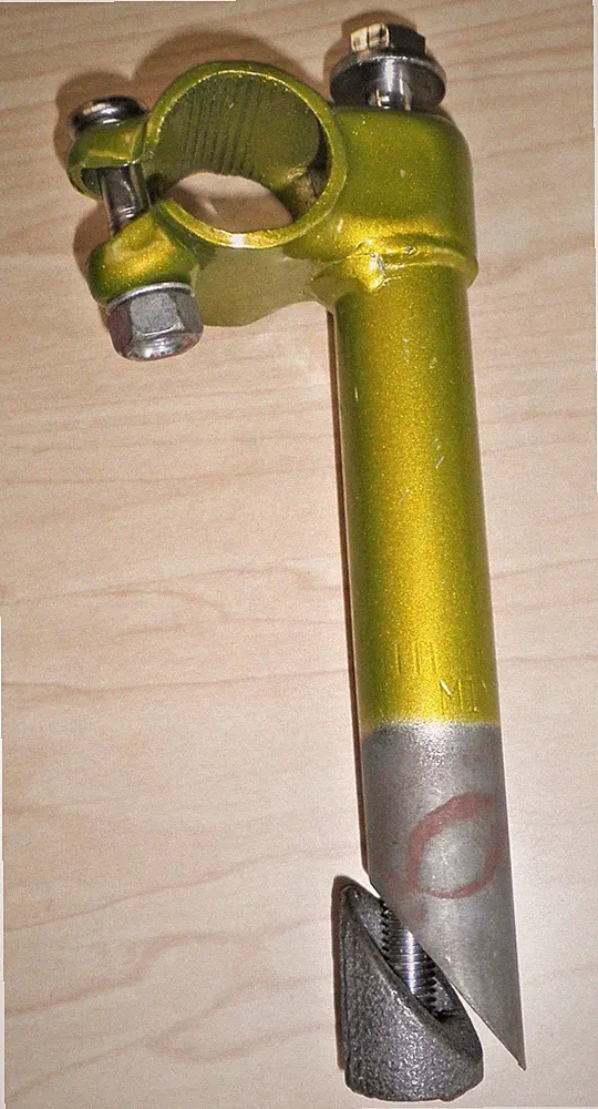 GREEN/GOLD STEEL 22.2mm MOUNTAIN BICYCLE STEM BIKE PARTS 281-1