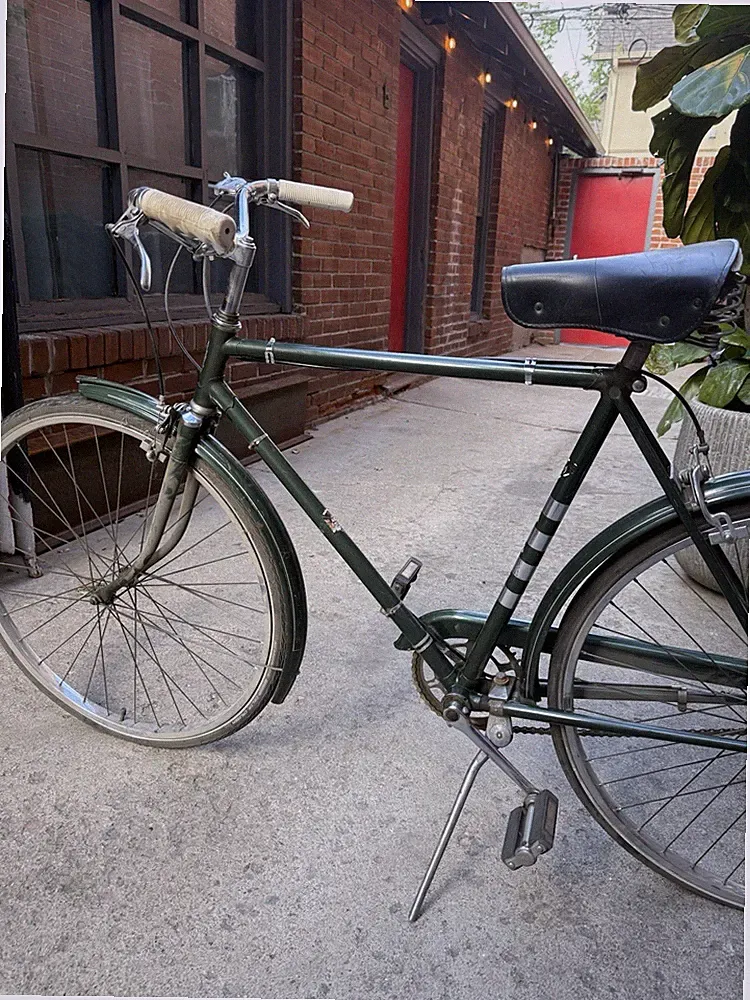 Hercules Vintage Cruiser Bicycle Green Steel Frame Caliper Brake England