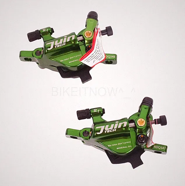 Juin Tech R1 Road Cyclocross Gravel Bicycle Bike Hydraulic Disc Brake Set Green