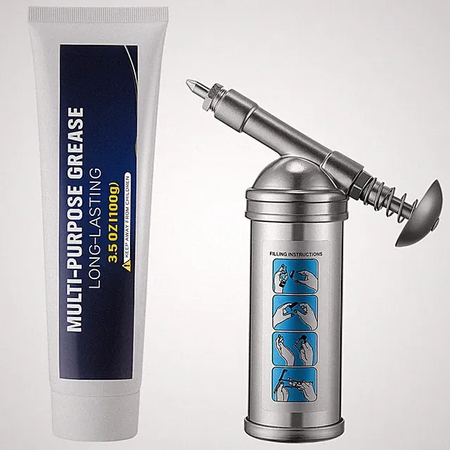 Mini Grease Gun with High Performance Bicycle Grease, Small Lubricant Gun wit...