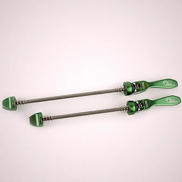 OMNI Racer Quick Release Road Mountain Bicycle Wheel Skewers Stainless: GREEN