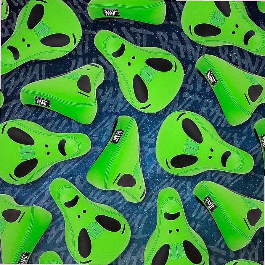 RANT BELIEVE PIVOTAL MID BMX BICYCLE SEAT ALIEN UFO SHADOW SUBROSA GREEN NEW