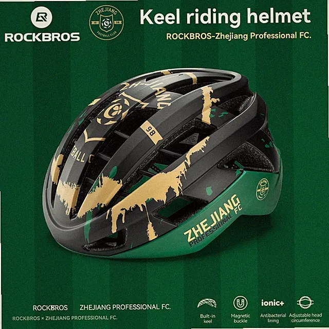 ROCKBROS Adult Bike Helmet Adjustable MTB Cycling Helmet 58-62cm,Magnetic Buckle