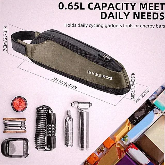 ROCKBROS Bike Frame Bag Top Tube Bag Triangle Bag for Triathlon & Gravel Bikes