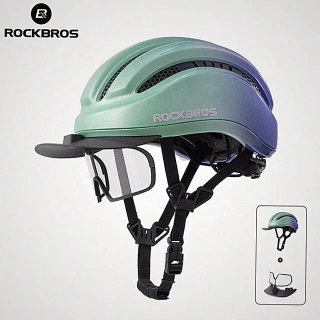 ROCKBROS Bike Helmet with Magnetic Goggle Sun Visor for Adult Adjustable 54-60cm