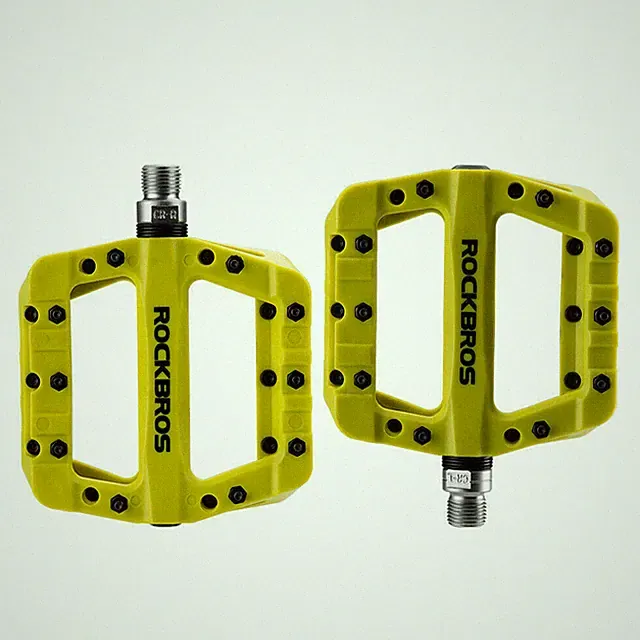 ROCKBROS MTB Road Bike Nylon Pedals Lightweight Widen 9/16" DU Bearings Pedals