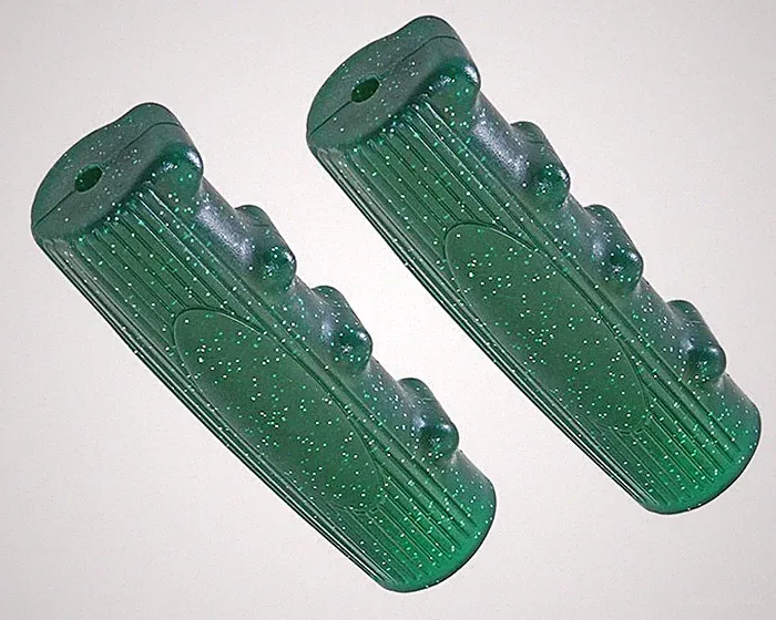 Sparkle Green Oval Classic Cruiser Bicycle Grips Schwinn Phantom Prewar Style.