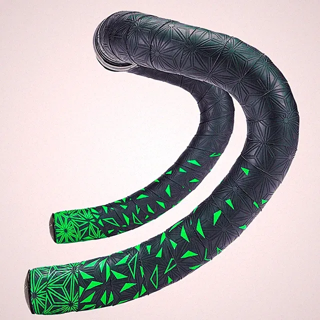Supacaz Super Sticky Kush Star Fade Neon Green Bar Tape Grip Wrap - Brand Direct