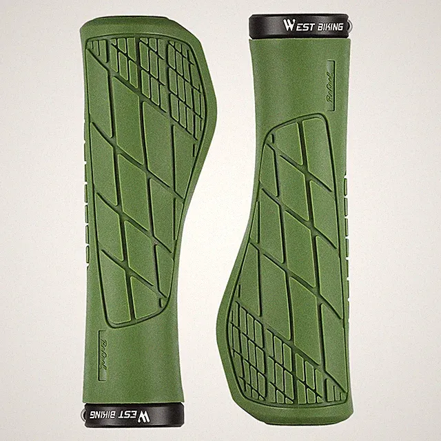 WEST BIKING Bicycle Handlebar Grips Ergonomic Lock-on Rubber Cycling Bike Grips