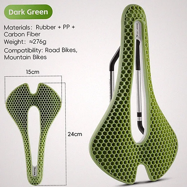 WEST BIKING Bicycle Saddle 3D Honeycomb Hollow MTB Road Bike Seat Cushion